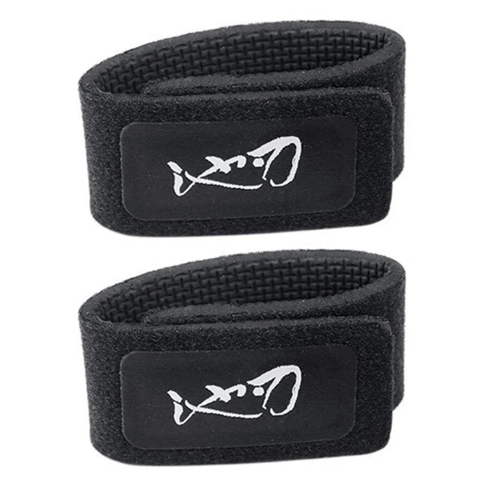 BRAVMACK Fishing Rod Elastic Protection Cap & Strap Set — Water Droplet Wheel Winding Rod Strap for Secure Fishing Rod Storage