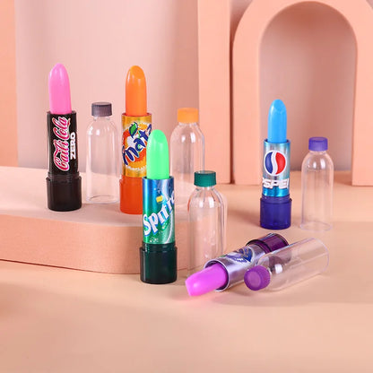 24-Piece Color-Changing Lip Balm Set – Cute Kawaii Soda-Flavored Moisturizing Lip Care for Gifts and Party Favors