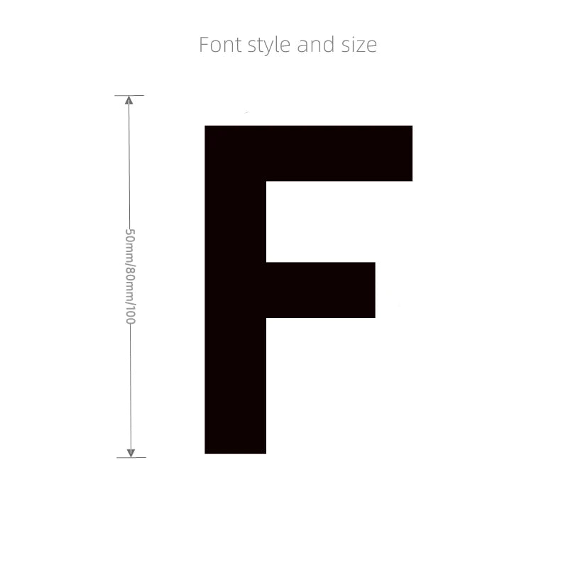 3D Mirror Acrylic Alphabet Wall Stickers – Black English Letters & Numbers for Personalized Door & Room Decor