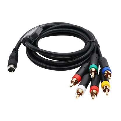 1.8M RGB/RGBS 9-Pin Cable for Sega Mega Drive 2 (MD2) – Retro Game Console Video Cable for CRT Monitor Display Connection