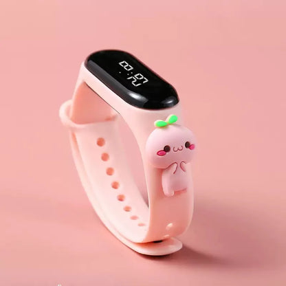 Kids’ Fashion Mickey & Spiderman Watch — Girls’ Electronic LED Sports Bracelet, Touch Screen Waterproof Kids Watch