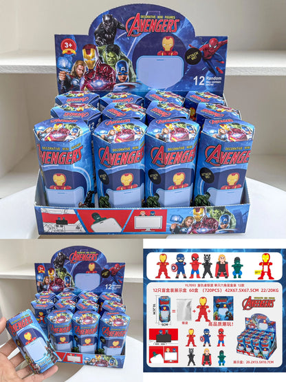 12PCS Surprise Blind Box Cartoon Character Dolls – Cute Model Toy Figures for Mobile, Car & Desktop Decoration Gift