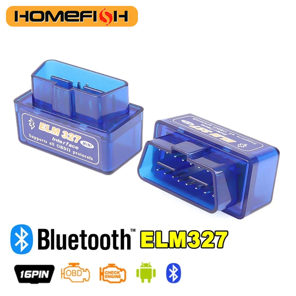 ELM327 OBD2 Mini Code Reader - 16 PIN V2.1 Bluetooth Car Diagnostic Scanner Tool for Android Vehicles