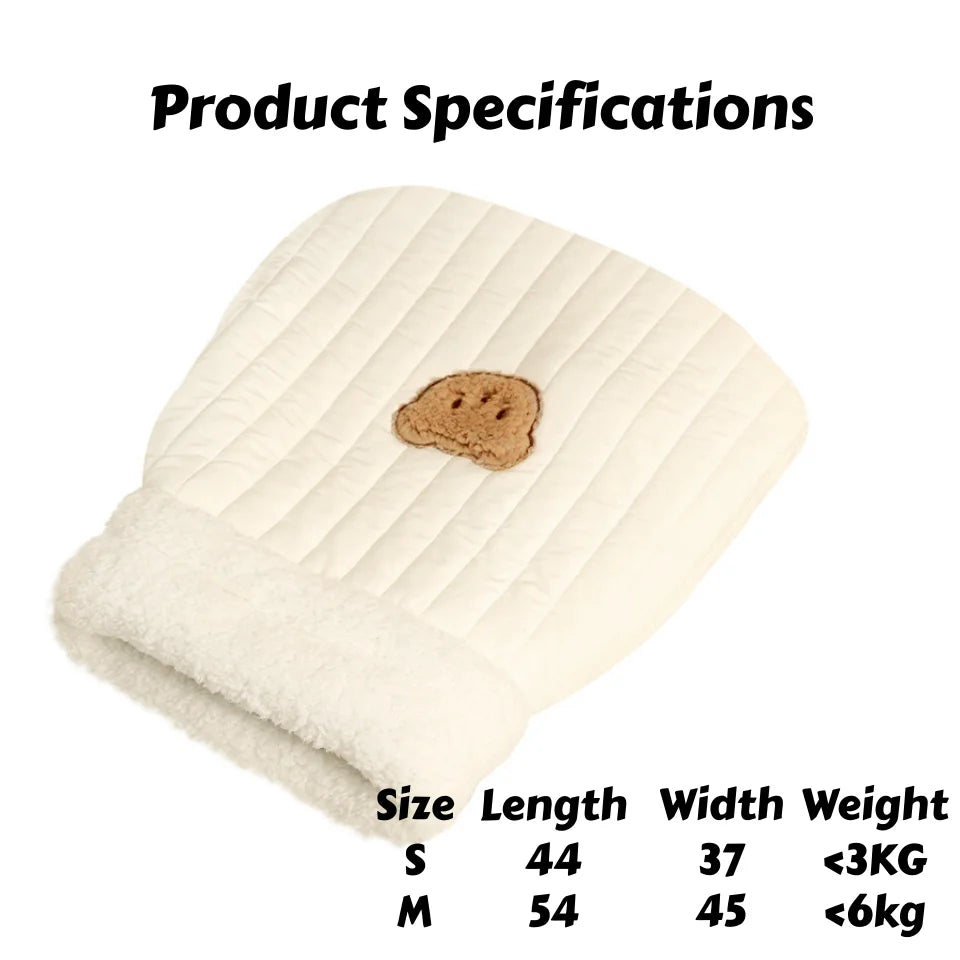 Thermal Plush Cat Cave Bed – Warm Enclosed Snuggle Sack Sleeping Bag for Cats, Hamsters & Small Pets (Winter Cozy Nest)