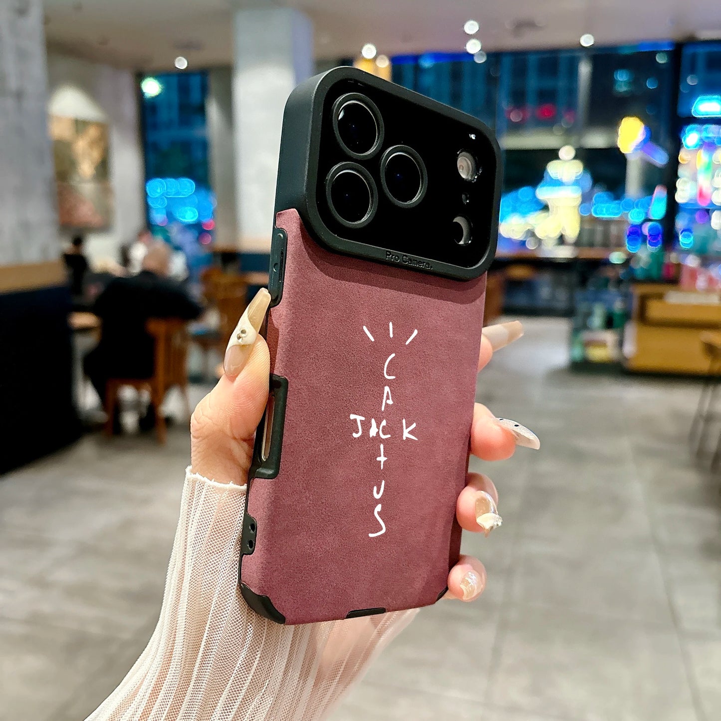 Microfiber Leather Phone Case for iPhone 11-17 Air Pro Max Plus - Luxury Hip-Hop Protective Cover