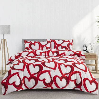 Grey Feather Duvet Cover Set – Full/Queen Boho Bird Plume Luxury Soft Reversible Comforter for Kids & Teens
