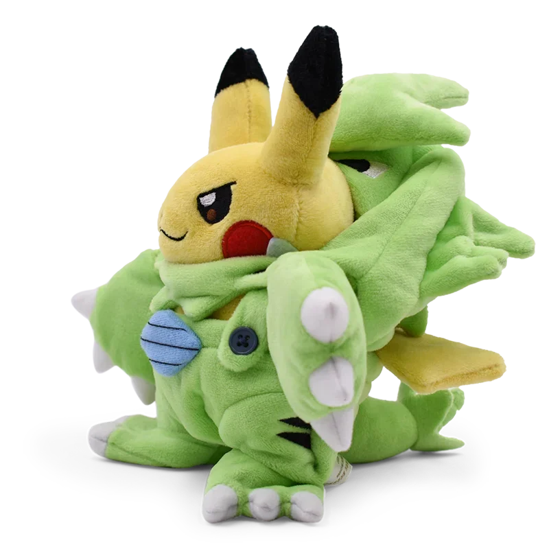 Eevee Pikachu Cosplay Plush Toy - Cute Charizard & Lucario Cartoon Stuffed Animal Doll Gift