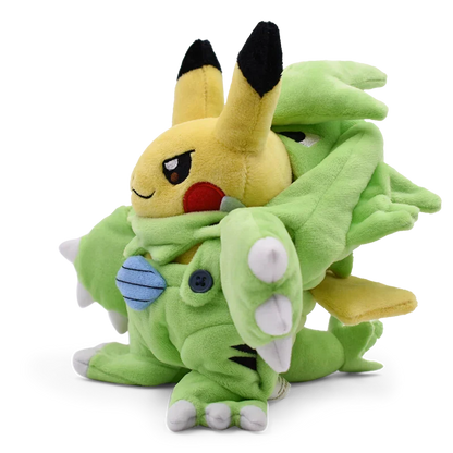Eevee Pikachu Cosplay Plush Toy - Cute Charizard & Lucario Cartoon Stuffed Animal Doll Gift