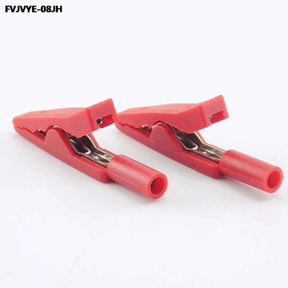 Alligator Clip Banana Plug Adapter - 10A-50A Insulated 2mm/4mm Multimeter Test Lead Clips