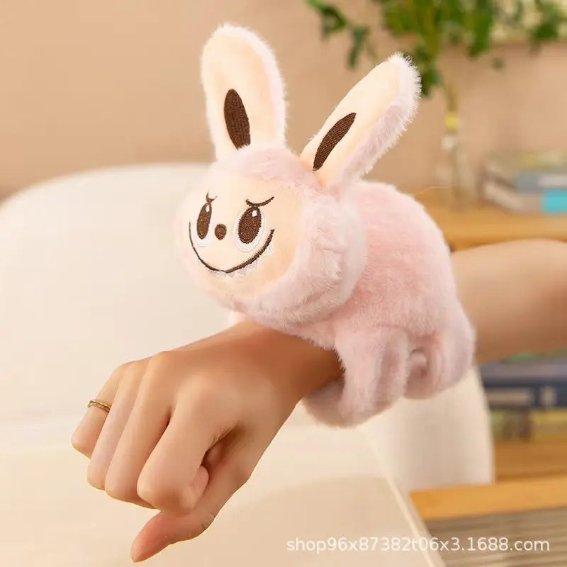 Kawaii Animal Plush Wristband — Panda, Capybara & Fox Soft Doll Toy Christmas Gift