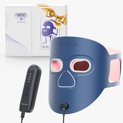 Hello Face Red & Near-Infrared Light Mask - Wireless Ultra-Light Facial Mask for Professional-Style Skincare