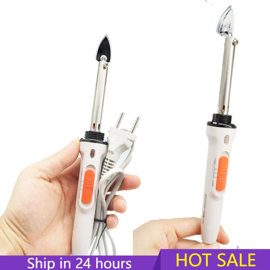 40W Mini Electric Soldering Iron — Adjustable 130/250°C Quick-Heating Tool for Household, Leather, Clothing & Wrinkle Removal