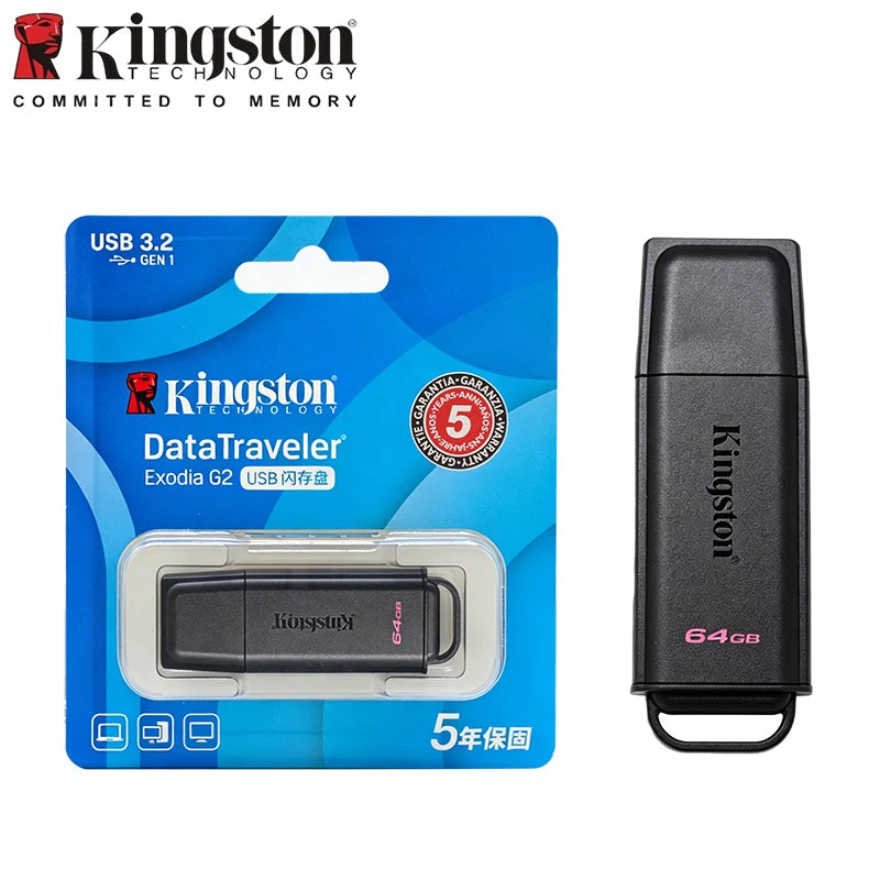Kingston DataTraveler Exodia USB 3.2 Flash Drive - DTXG2 64GB 128GB 256GB 512GB Portable Memory Stick for Computer