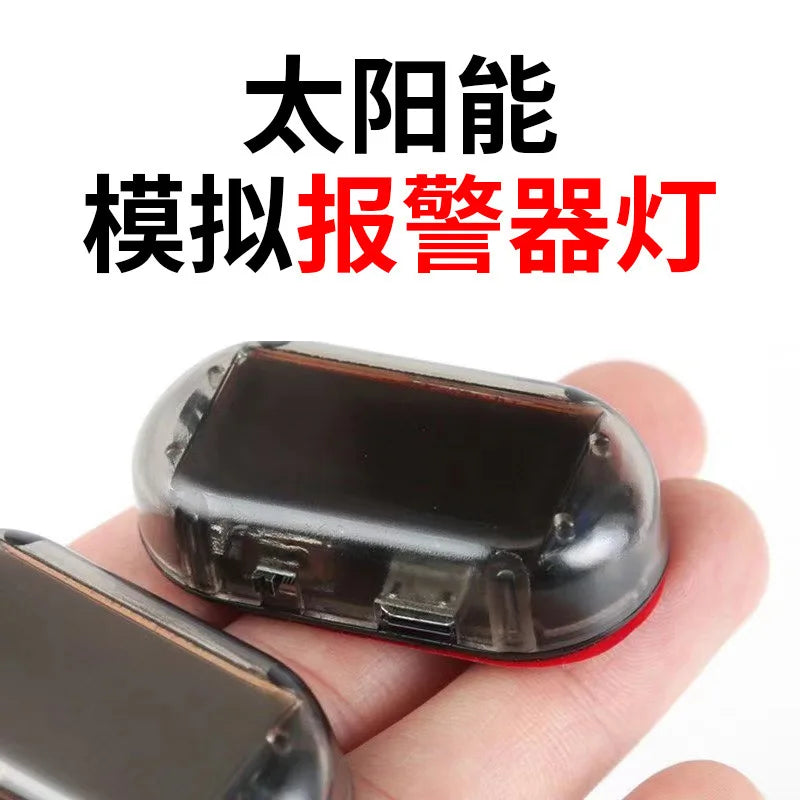 Solar Powered Car Security LED Light – Fake Dummy Alarm Flashing Anti-Theft Warning Lamp Wireless Car Protection Accessory