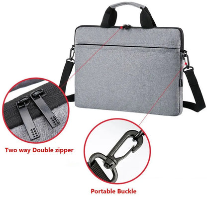 Ultra-Thin Laptop Handbag Sleeve – 13.3, 14, 15.6 Inch Notebook Cover Pouch Shoulder Bag for Lenovo, HP, Dell, Asus, Samsung