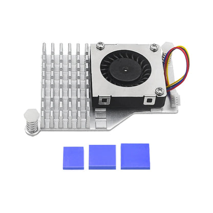 Raspberry Pi 5 Active Cooler — Aluminum Heatsink with PWM Adjustable Fan, Black/Silver/Blue Cooling Radiator for Pi 5