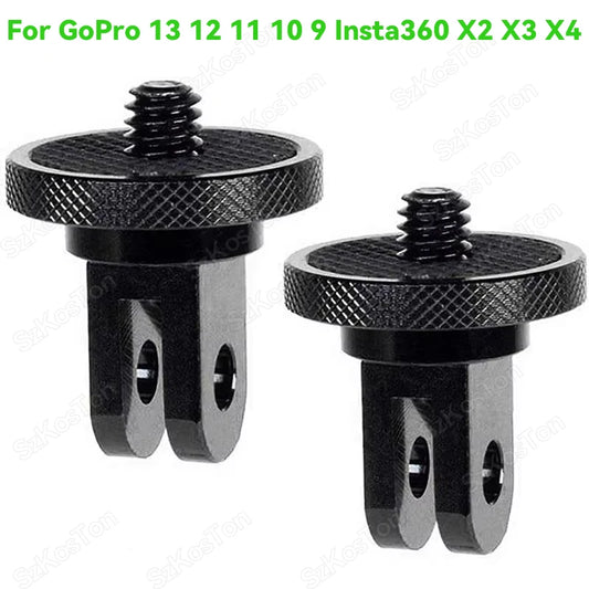 1/4 Inch Tripod Adapter Mount - 360° Rotating Holder for GoPro Hero 13 12 11 10 9 8 Insta360 X2 X3 X4 DJI Camera Accessories