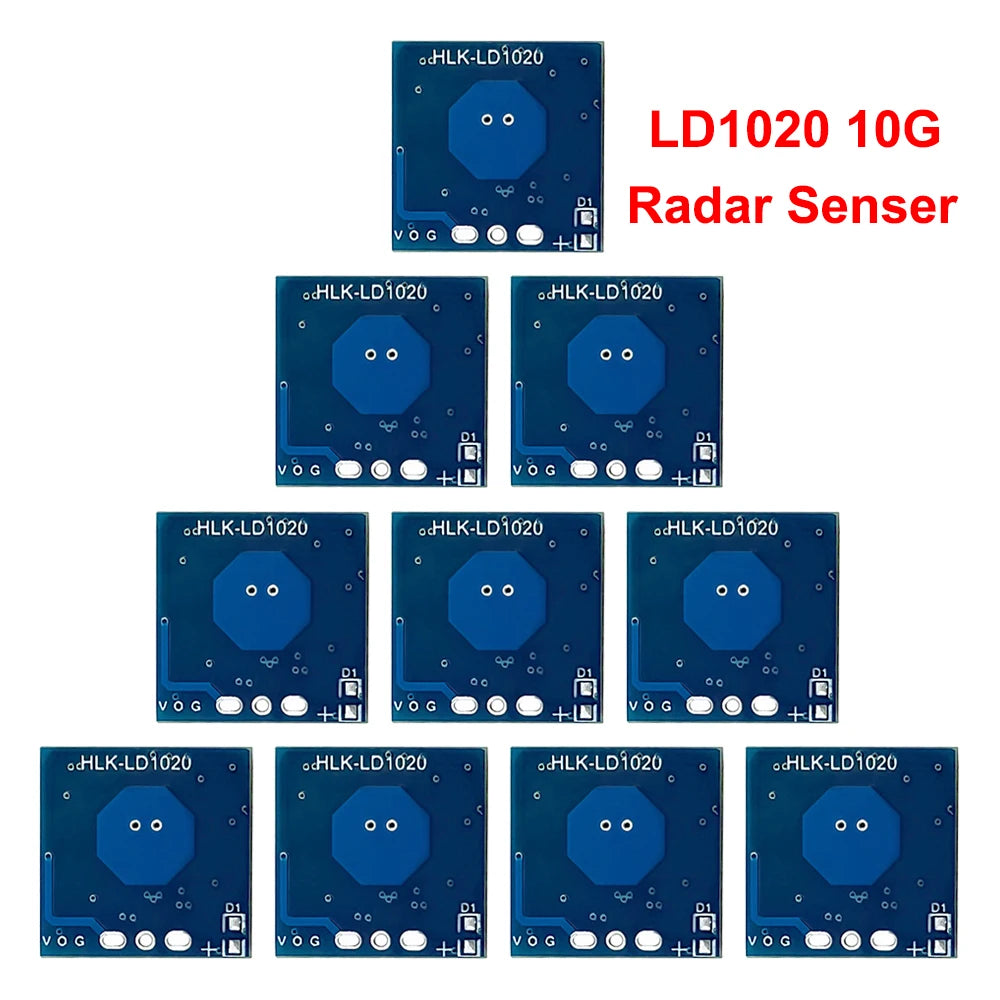 10/5/1PCS LD1020 Intelligent Microwave Radar Sensor – Low Power Micro Motion Human Presence Detection Module