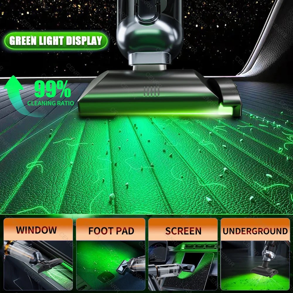CENRR Mini Car Vacuum Cleaner 998000PA – Powerful Cordless Portable Handheld Cleaner for Car & Home Use
