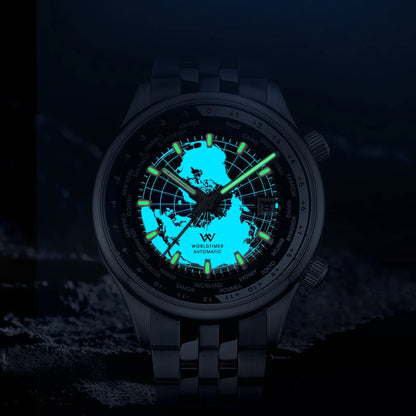 WM Welly Merck Automatic Mechanical Men’s Watch — High-Quality Sapphire, World Time, WM057 Luxury Timepiece