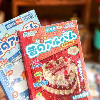 30 Sheets Kawaii Showa Fantasy Sticker Book - Cute Die Cut Stickers for Junk Journal Diary Scrapbooking DIY Stationery