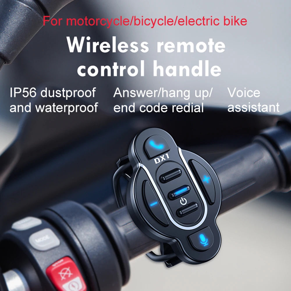 Universal Smart Bluetooth 5.4 Remote Control – Waterproof Wireless Media Controller for Helmet Earphone, Motorcycle & Bike Handlebar