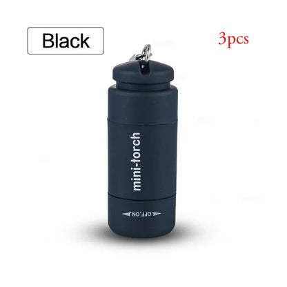USB Rechargeable Mini Keychain Flashlight - Waterproof Portable LED Light for Hiking, Camping & Everyday Carry