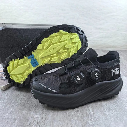 Wide-Fit Running Shoes - Anti-Slip Quick-Lacing Sports Sneakers for Walking and Jogging