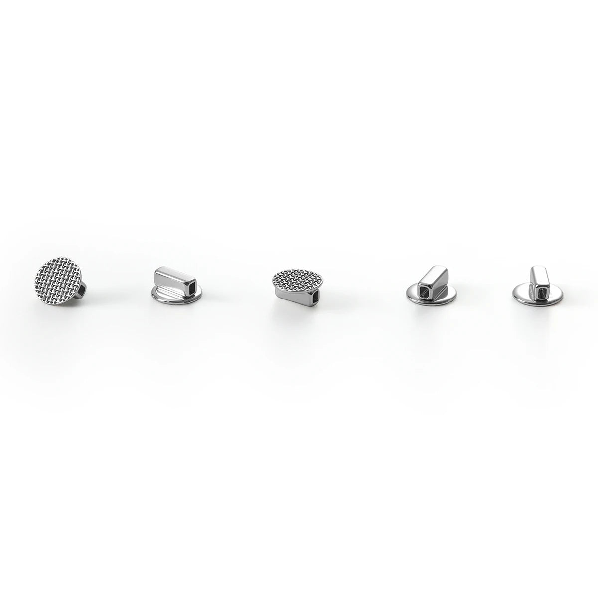 AZDENT 10PCS Orthodontic Lingual Buttons - Bondable Round Mesh Base Single Tube Dental Treatment Accessories