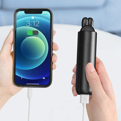 Portable Mini Handheld Fan – Cute USB Fan with LED Display, 2000mAh Rechargeable Pocket Fan & Power Bank Feature