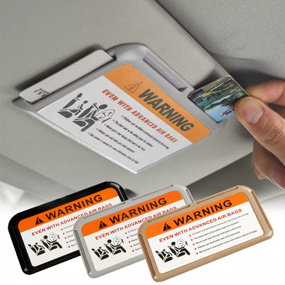 Car Sun Visor Organizer with Temporary Parking Card Holder - Dashboard Mount for Auto Interior Storage, 1Pc