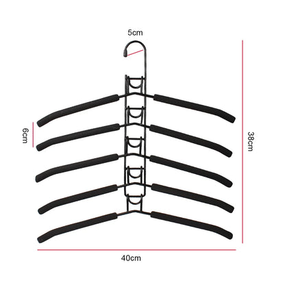 5-Layer Wall-Mounted Clothes Hanger – Detachable One-Piece Drying Rack for Indoor Space-Saving Storage