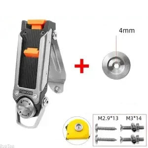 Quick-Hang Tool Buckle with Bits Hook - Narrow Tape Measure & Electric Drill Holder for Electricians