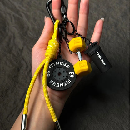 Fitness Keychain - Gym Lover Sports Charm for Workout Bags & Water Bottles