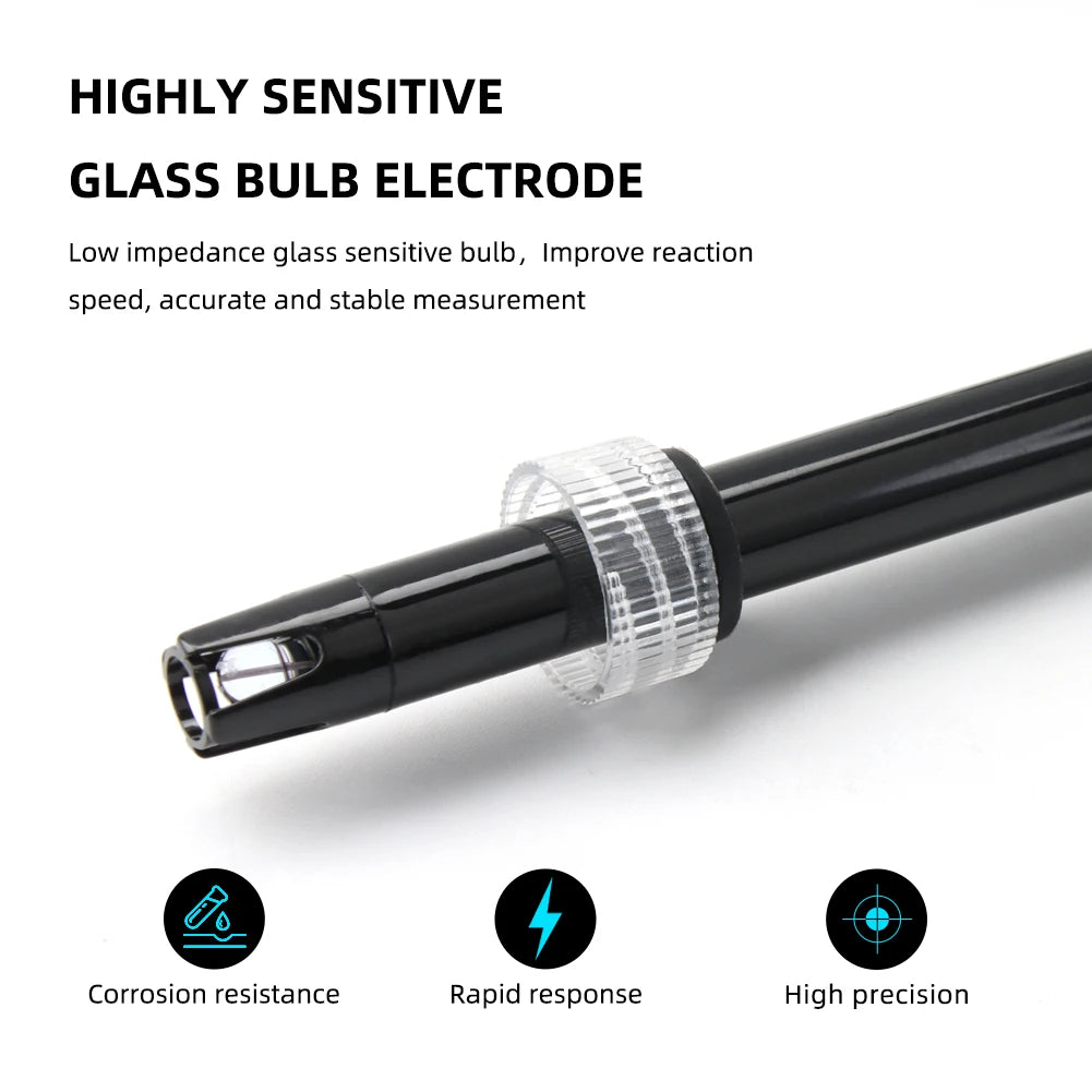 Yieryi PH Replacement Probe for Aquarium, Hydroponics & Lab Testing - BNC Q9 Connector, 1.2/3M Wire