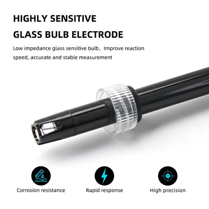 Yieryi PH Replacement Probe for Aquarium, Hydroponics & Lab Testing - BNC Q9 Connector, 1.2/3M Wire