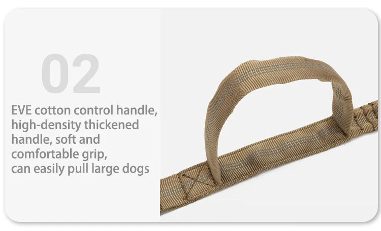 Durable Nylon Pet Dog Collar & Leash Set – Reflective Tactical Training Collar for Large Dogs