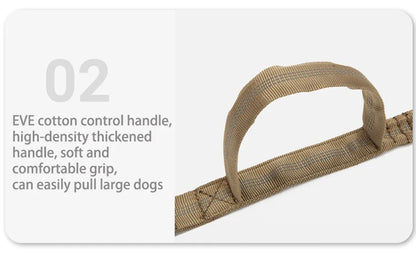 Durable Nylon Pet Dog Collar & Leash Set – Reflective Tactical Training Collar for Large Dogs
