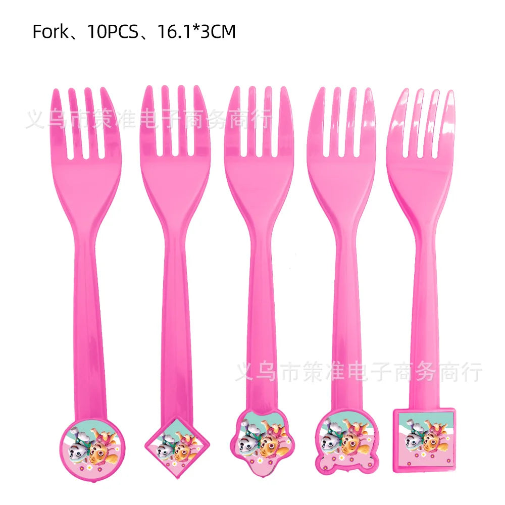 PAW Patrol Skye Pink Birthday Party Decorations Set – Foil Balloon Backdrop, Disposable Tableware & Baby Shower Supplies for Girls Kids Gifts