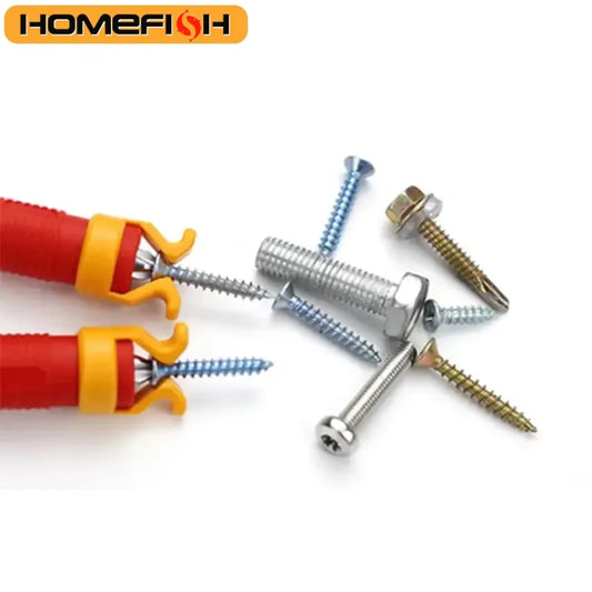 Universal Plastic Screw Fixing Set – Phosphorescent Fastener Kit for Carpentry, Calculation Work & DIY Projects