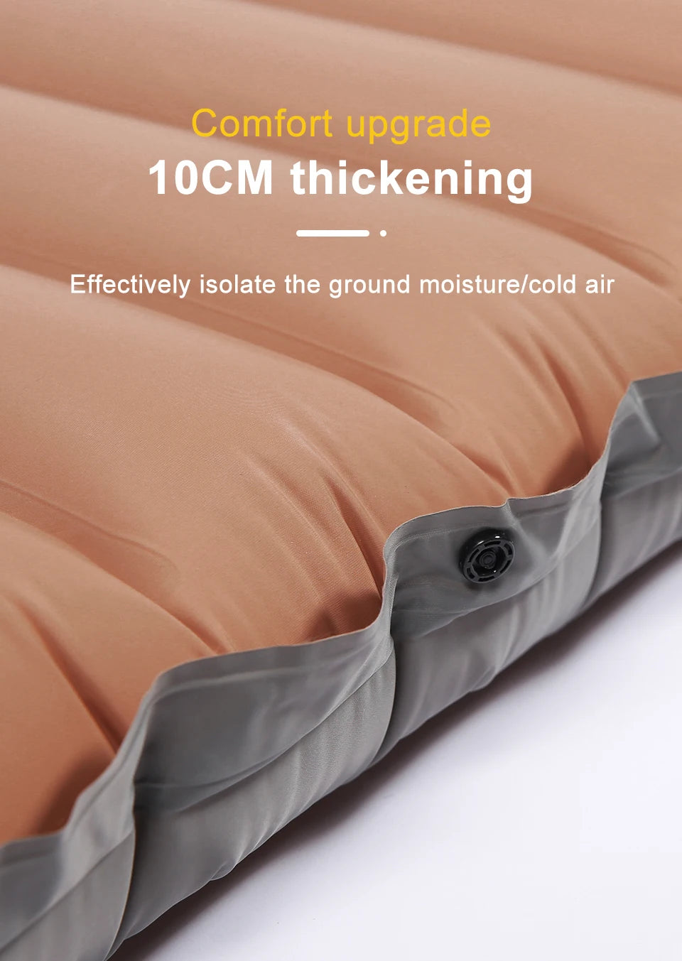 Ultralight Self-Inflating Air Mattress - Thick Splicing Sleeping Pad for Beach, Picnic, and Camping Tent