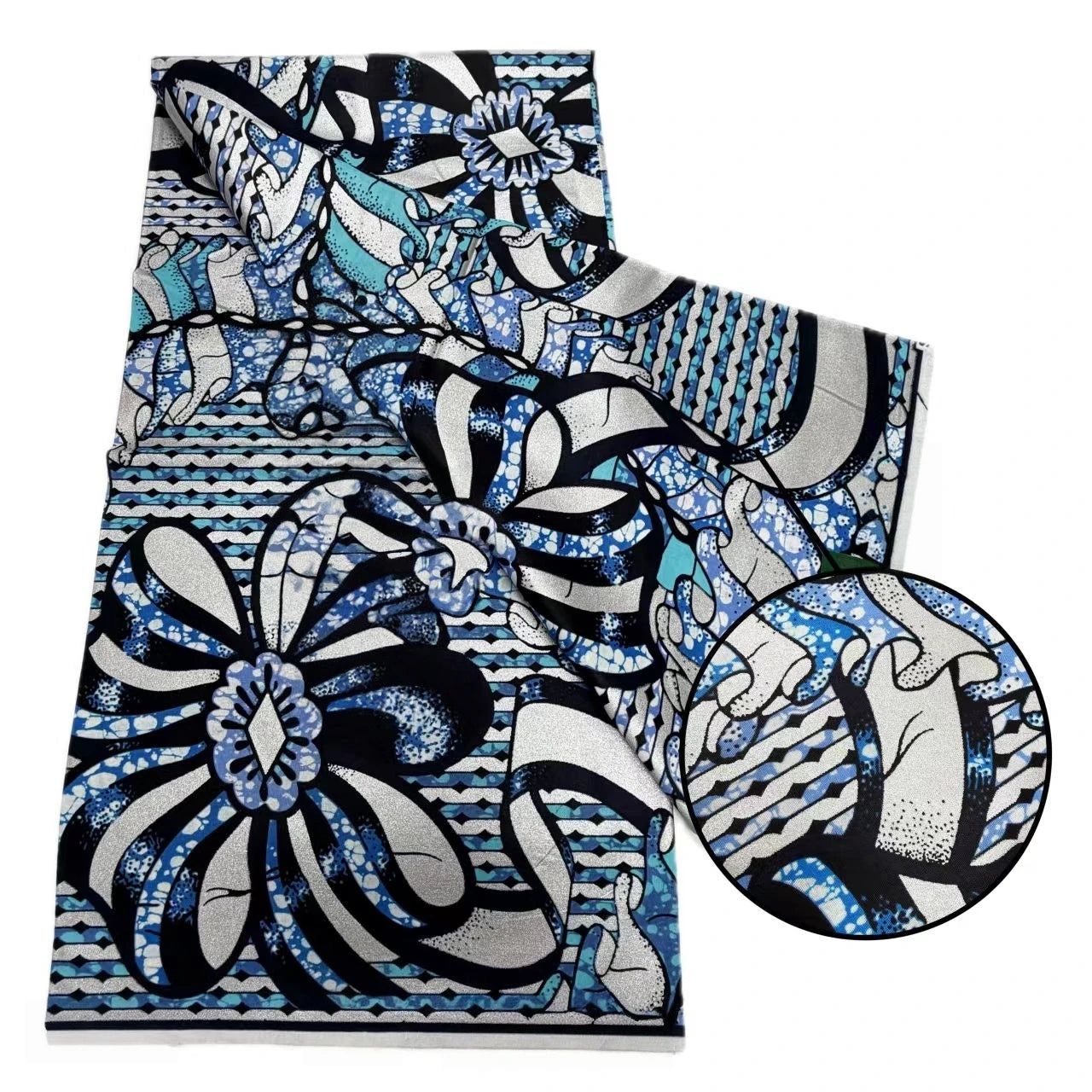 Original African Wax Print Fabric - 6 Yards 100% Cotton Nigerian Ankara Sewing Material for Women’s Dresses