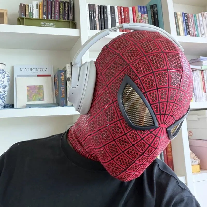 Magnetic Spider-Man Lens Mask - Garfield Style Spandex Head Mask for Cosplay, Collectors & Fans