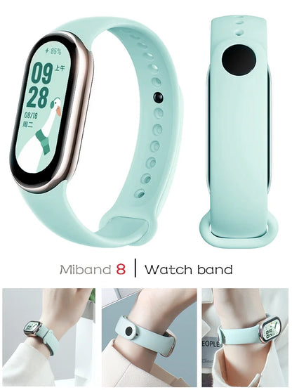 Waterproof Silicone Sport Strap for Xiaomi Mi Band 9/8/NFC – Replacement Smart Bracelet Accessory