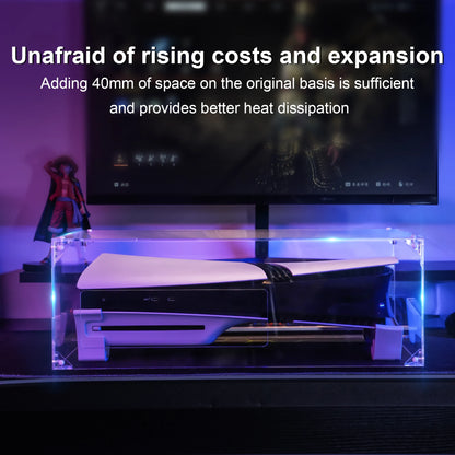 STARTRC Transparent Dust Cover for PS5 Pro & Slim – Acrylic Dust-Proof Cooling Fan Bracket Side-Open Protective Console Cover