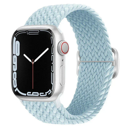 Braided Nylon Apple Watch Band – Adjustable Sport Strap Compatible with Ultra 2, Series 10/9/8/7/6/SE (40–49mm) Wrist Bracelet