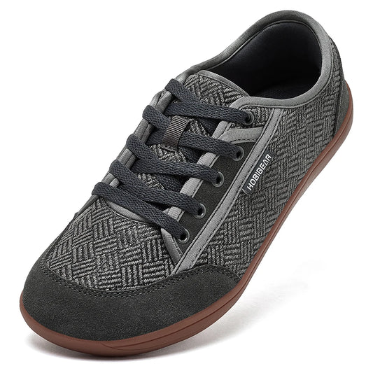 HOBIBEAR Barefoot Shoes for Men & Women | Zero Drop, Wide Toe Minimalist Cowhide Leather Sneakers