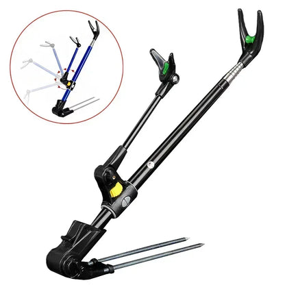 Adjustable Stainless Steel Telescopic Fishing Rod Holder Bracket – 1.7M/2.1M/2.4M Thickened Dual-Purpose Fishing Rod Support Stand for Outdoor Fishing