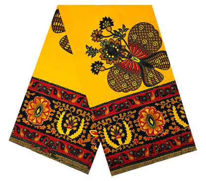 100% Cotton African Ankara Wax Fabric - Soft Real Wax Print for Dresses