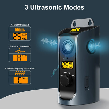 PATPET U13 Ultrasonic Dog Training Device - Portable Anti-Barking Tool with Solar Charging & Rechargeable Battery